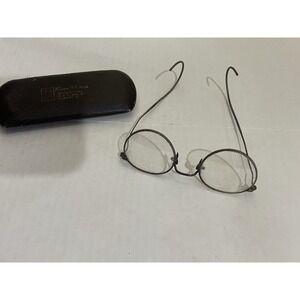 Vintage Wire Rim Eyeglasses Glasses W/case